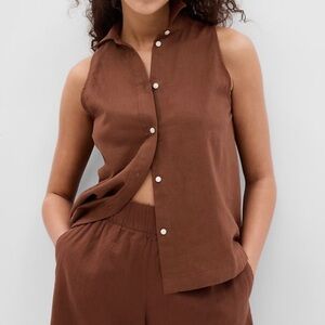 GAP Brown Linen Tank